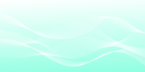Abstract white and light green wave modern soft luxury texture with smooth and clean vector subtle background illustration. Banner design.