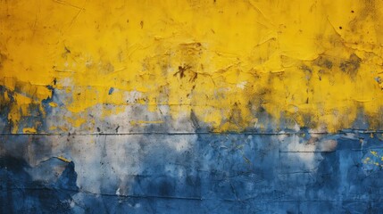 vibrant blue and yellow grunge background