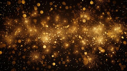 Obraz premium night starburst gold