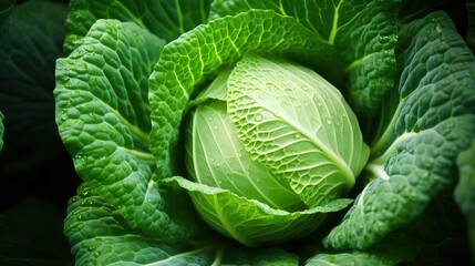 Obraz premium green organic cabbage vegetable