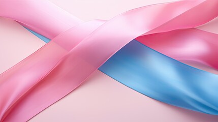 flag pink and blue ribbon