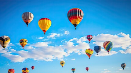 Obraz premium balloons blue grey sky