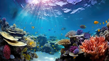 underwater light into the ocean