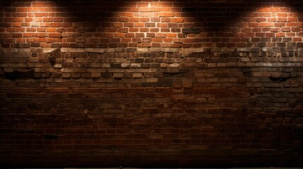dramatic brick wall with light