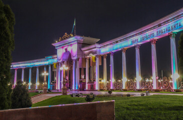 Fototapeta premium Almaty City Kazakhstan 29 April 2024. First President's Park