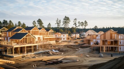 Obraz premium stages development timber frame