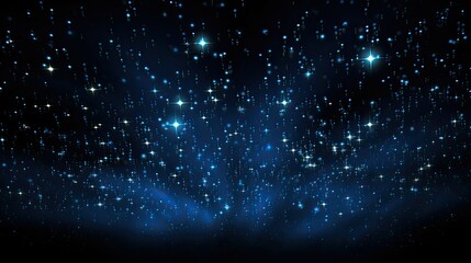Obraz premium cascading blue falling stars