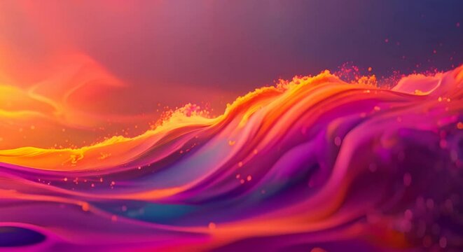 Bring the concept of rear view vibrational physics to life in a photorealistic digital illustration by showcasing a dynamic wave pattern emerging from a distant horizon, evoking a sense of motion and 