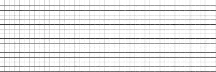 Squared notebook seamless pattern. Grey grid texture. School notebook for mathematics. Grid paper sheet. Vector illustration on white background.
