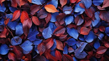 autumn leaves blueberry blue