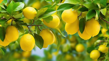 fresh ripe lemon yellow