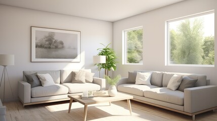 minimalist interior design rendering