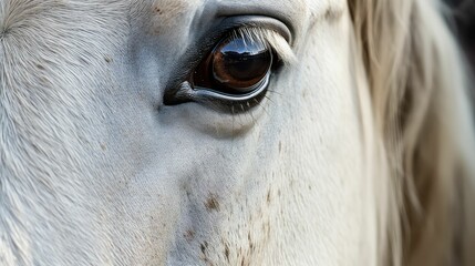 up silver gray horse