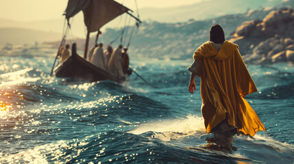 Jesus geht auf dem Wasser - Jesus walks on water