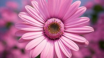 Obraz premium symmetrical pink daisy
