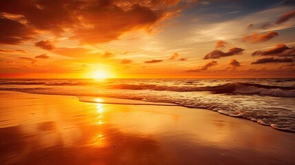 beach golden sunrise