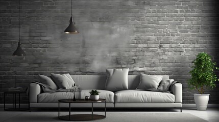 clean gray brick wall