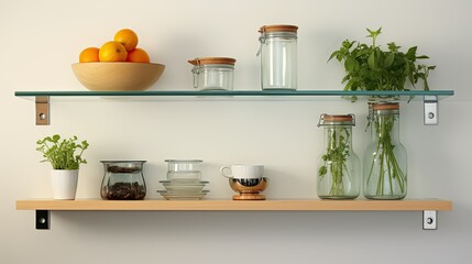 glassware acrylic shelves