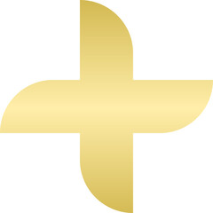 Obraz premium Abstract Shape of Elegant and Exclusive Decorative Ornament with Gold Shades