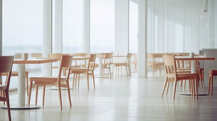 minimalist blurred interior cafe