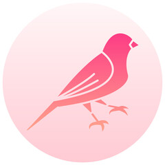 canary round gradient vector icon