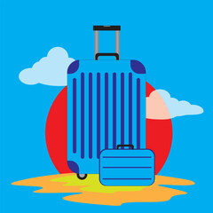 Time to travel vector design, holiday travel concept.