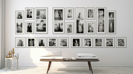 adorned blurred white wall interior