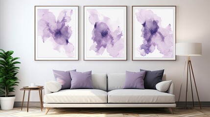 painting purple water color