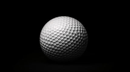 golf ball on a black background