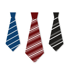 Three line pattern tie variant with various colors