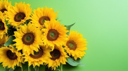 Fototapeta premium summertime green and yellow background
