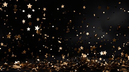 confetti background gold star