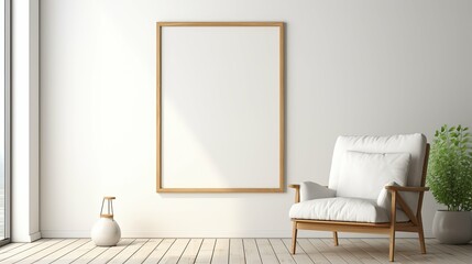 minimalist light wooden frame