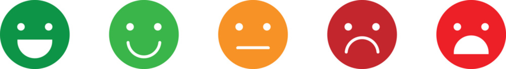 5. Set Emoticon Review Of Customer Feedback, From excellent, good, medium, poor, to very bad. Rating Review