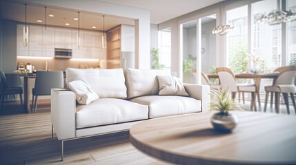 sofa blurred living room modern interior