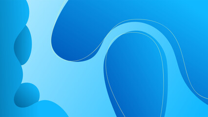 Fototapeta premium ABSTRACT BACKGROUND GRADIENT BLUE COLOR WITH SHAPES SMOOTH LIQUID DESIGN VECTOR TEMPLATE GOOD FOR MODERN WEBSITE, WALLPAPER, COVER DESIGN, GREETING CARD