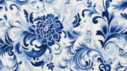 fabric blue white pattern