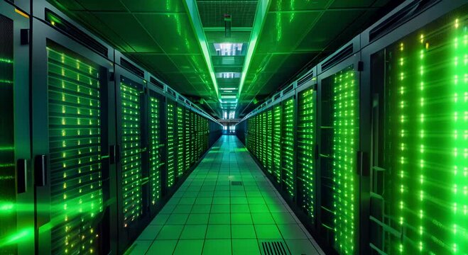 Matrix-style green digital code, perfect for depicting cybersecurity and coding concepts