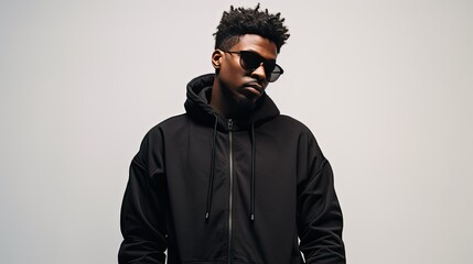 Obraz premium outfit african american man light background