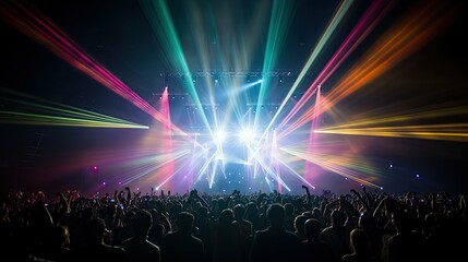 glow beams of light