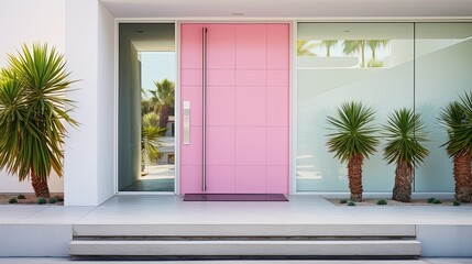 design pink front door