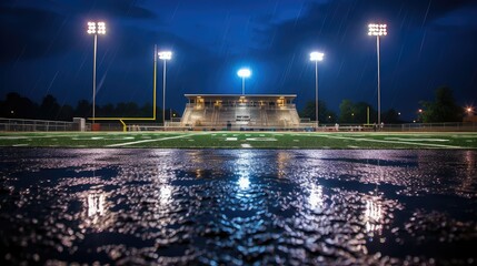 night high school football lights
