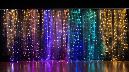 shimmering string lights background