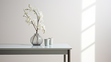 metal gray table