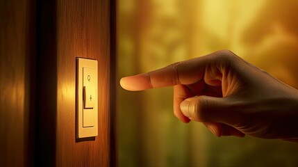 control light switch hand