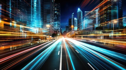 city technology background light