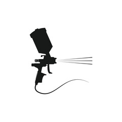 spray gun logo design,spray gun logo ilustration paint gun.