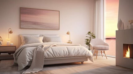 cozy blurred interior design rendering