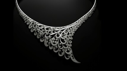 necklace liquid silver