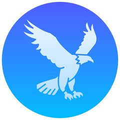 eagle gradient round vector icon